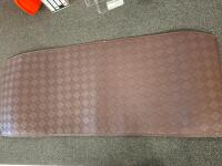 Brown Diamond-Patterned Synthetic Leather Car Floor Mats - 3-Piece Universal Set, safety bars, rails. Wall media shelves, with hardware. And more - 8