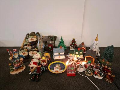 Holiday Village Buildings, Figurines, Lantern, Oil Lamp, Plate & More - 27+ Christmas Decor