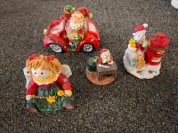 Large Lot of 44 Christmas Figurines Decorations &ndash; Santa, Angels, Snowmen, Trees, Photo Frame - 3