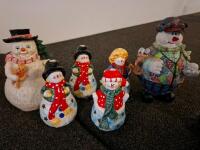 Large Lot of 44 Christmas Figurines Decorations &ndash; Santa, Angels, Snowmen, Trees, Photo Frame - 7