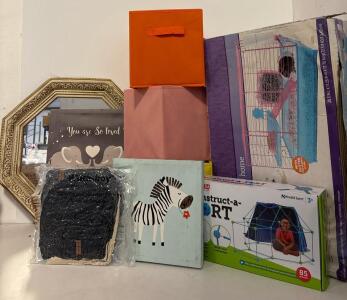 All Living Things Guinea Pig Home Small Animal Cage, Storage Cubes, Mirror, And More