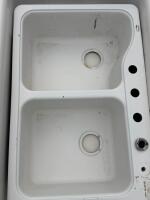 Porcelain-Coated Cast Iron Bathtub & Double Basin Drop-In Sink, Standard Sizes, Multi-Faucet Holes - 2