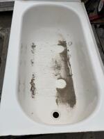 Porcelain-Coated Cast Iron Bathtub & Double Basin Drop-In Sink, Standard Sizes, Multi-Faucet Holes - 4