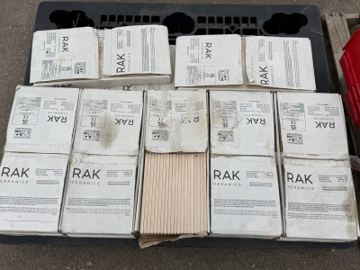 14 Box Of RAK Ceramics White Glossy Rectified Ceramic Tiles, 30x60 cm, 8.5 mm Thickness