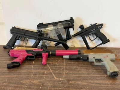 Paintball Marker Lot - Spyder Sonix, Brass Eagle Talon, R-71 Select Fire, Tactical Foregrip Models