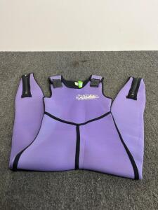 Ocoee Outdoors Purple Neoprene Farmer John Wetsuit, Small, Shoulder & Leg Zips, Rafting/Kayak $120 value