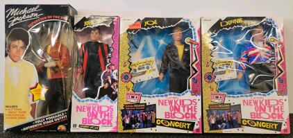 Vintage Michael Jackson 1984 LJN Doll & New Kids on the Block 1990 Hasbro Fashion Figures
