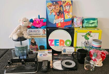 Large Mixed Lot &ndash; Office, Toys, Drinkware, Games, Dr. Ho&rsquo;s Neck Device, Collectibles