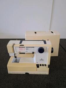 Husqvarna Viking 150 Electric Sewing Machine, Made in Sweden, 10+ Stitches, Hard Case, Free Arm ( no cords, can't test)
