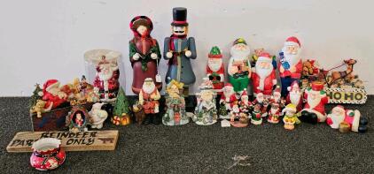 Large Assorted Vintage Christmas Figurine and Decoration Collection