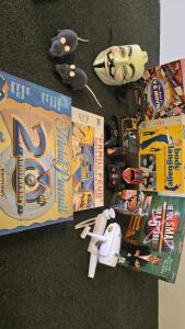 Vintage & Modern Board Games and RC Toys Lot &ndash; Trivial Pursuit, Family Feud, RC Excavator [location I]