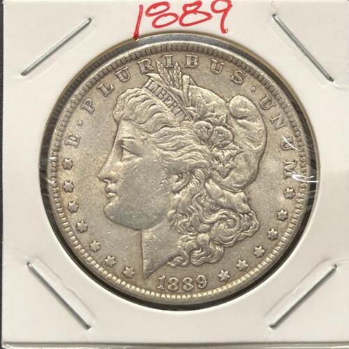 1889 Morgan Silver Dollar Coin &ndash; Philadelphia Mint, 90% Silver, Circulated, No Mint Mark