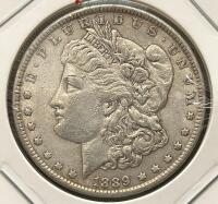 1889 Morgan Silver Dollar Coin &ndash; Philadelphia Mint, 90% Silver, Circulated, No Mint Mark - 3