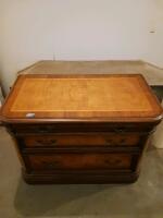 Traditional 2-Drawer Wooden Lateral File Cabinet With Brass Handles And Locking Mechanism - 2
