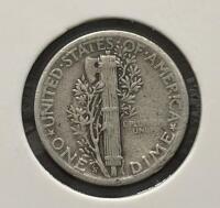 (2) 1945 Mercury Dimes &ndash; 90% Silver, San Francisco Mint Mark, Winged Liberty Design, Circulated - 4