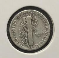 (2) 1945 Mercury Dimes &ndash; 90% Silver, San Francisco Mint Mark, Winged Liberty Design, Circulated - 5