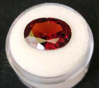10.95Ct Pigeon Blood Red Ruby Diamond Cut VVS Faceted Gemstone