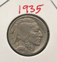 1935 & 1937 Buffalo Nickel &ndash; 5 US Coins, 75% Copper 25% Nickel, Fraser Design, Visible Dates - 6