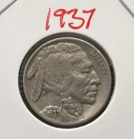 1935 & 1937 Buffalo Nickel &ndash; 5 US Coins, 75% Copper 25% Nickel, Fraser Design, Visible Dates - 10