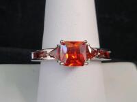 9-Stone Red Ruby Ring, Size 9 - 3