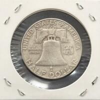 1959-D Franklin Half Dollar, 90% Silver, Denver Mint, Circulated - 2