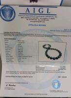 Tahitian Pearl Necklace, 35 Cultured Pearls, 11-14MM, 17.75&rdquo; Strand, 14K White Gold Clasp, Cert - 4