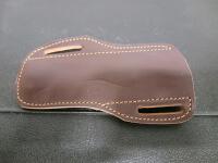 Custom Fixed-Blade Utility Knife, Patterned Handle, 4" Blade, Leather Sheath, Mosaic Pin - 4