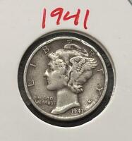 1941-D And 1942-D Mercury Dimes &ndash; 90% Silver, Circulated Condition - 2