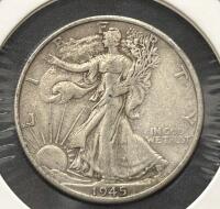 1945-S Walking Liberty Half Dollar, 90% Silver, San Francisco Mint, Classic U.S. Coin - 3