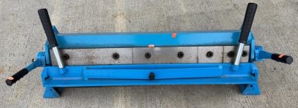 24" Box And Pan Sheet Metal Bending Brake, 20 Gauge Capacity, Bench Mount, Blue Steel (R-6)