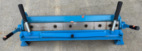 24" Box And Pan Sheet Metal Bending Brake, 20 Gauge Capacity, Bench Mount, Blue Steel (R-6)