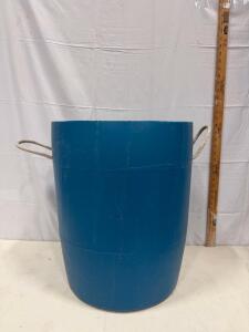 Blue 17-Gallon Plastic Utility Bucket With Rope Handles, Heavy-Duty, UV-Resistant (R-7)