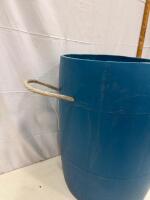 Blue 17-Gallon Plastic Utility Bucket With Rope Handles, Heavy-Duty, UV-Resistant (R-7) - 2
