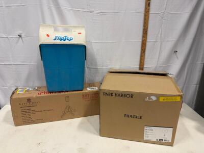 Vintage FlipTop Portable Cooler, 7 Quarts, Blue/White, 1970s-1980s & More