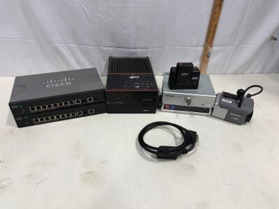 Cisco SF302-08PP Switches, Panasonic WJ-VR30 Arbitrator DVR/Camera, Ericsson & MA/COM Radios
