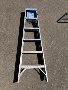 Werner 376 6 Ft Aluminum Step Ladder, Type I 250 lb Load, Heavy Duty, Tool Tray Top USA