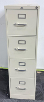 GV Iron Industries 3000 Series 4-Drawer Vertical Filing Cabinet, Locking, Steel, Beige
