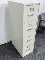 GV Iron Industries 3000 Series 4-Drawer Vertical Filing Cabinet, Locking, Steel, Beige - 3