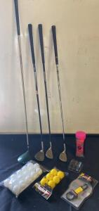 Ladies&rsquo; Golf Club Set &ndash; 4 Mixed Brand Clubs, Practice Balls, Wilson Bottle & Accessories Bundle ( R7 )