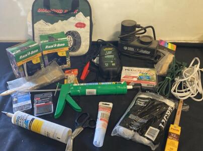 Black + Decker Inflator, Battery Tender Charger, Rain Bird Valves, Tools & Hardware- ( R8 )
