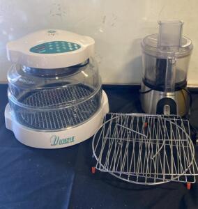 Nuwave Pro Infrared Oven 1500W 16-Quart & Hamilton Beach 10-Cup Food Processor, Stainless Steel- Both Power In - ( R8 )