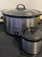 Crock-Pot 6Qt Programmable Slow Cooker + West Bend 6Qt Manual Slow Cooker & Mini Warmer Bundle( All Power On ) ( R8 ) - 3