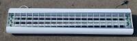 (10) 4 Lamp Troffer Fluorescent Light Fixture, 48" x 12", Parabolic Louver, Surface/Suspended Mount