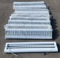 (10) 4 Lamp Troffer Fluorescent Light Fixture, 48" x 12", Parabolic Louver, Surface/Suspended Mount - 3