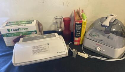 FoodSaver V2460 Vacuum Sealer With Bags & Walgreens Cool Mist Humidifier, Complete Bundle- Powers On - ( SP13 )