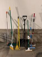 Assorted 9-Piece Long-Handled Cleaning & Yard Tool Set