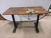 Electric Height Adjustable Standing Desk 48"x24", Wood Top & Black Frame, Digital Presets - 3