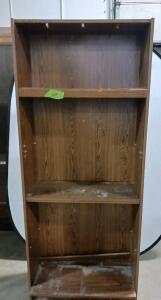 3-Shelf Freestanding Brown Woodgrain Bookcase, 72"x36"x12", Durable Particle Board