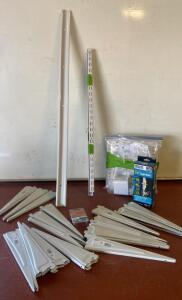 ClosetMaid Wall Shelving System: 16x 12" Brackets, 2 Standards, Toggle Bolts, Hardware Kit, White ( R10 )