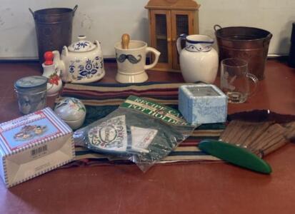 Vintage Home Accents Noah&rsquo;s Ark Mini Tea Set, Kitchen Decor, Ceramics, Tin, Doorstop, And More